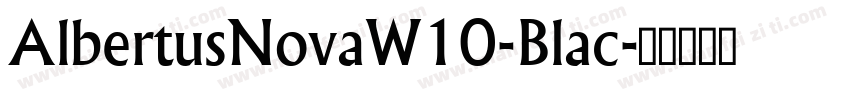 AlbertusNovaW10-Blac字体转换