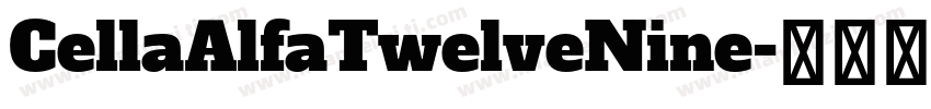 CellaAlfaTwelveNine字体转换