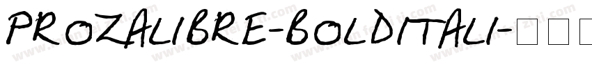 PROZALIBRE-BOLDITALI字体转换