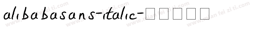 alibabasans-italic字体转换