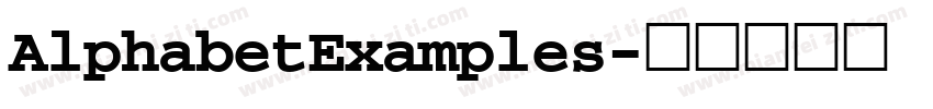 AlphabetExamples字体转换