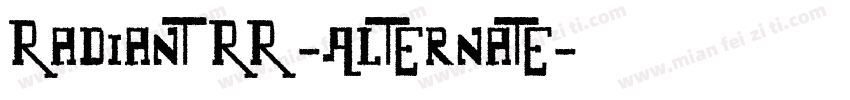 RadiantRR-Alternate字体转换