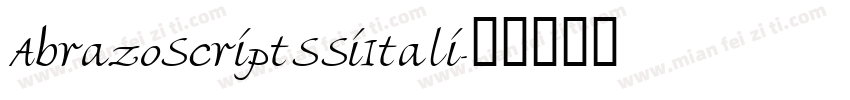 AbrazoScriptSSiItali字体转换