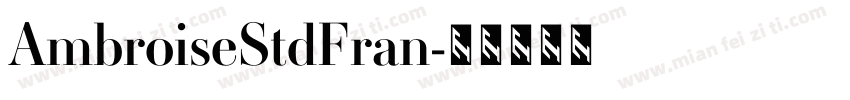 AmbroiseStdFran字体转换