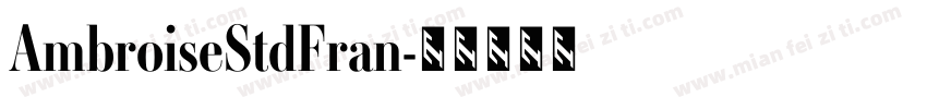 AmbroiseStdFran字体转换