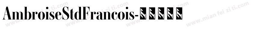 AmbroiseStdFrancois字体转换