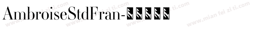 AmbroiseStdFran字体转换