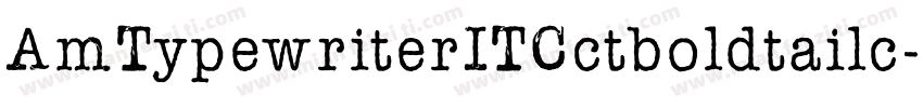 AmTypewriterITCctboldtailc字体转换