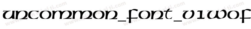 uncommon_font_v1wof字体转换