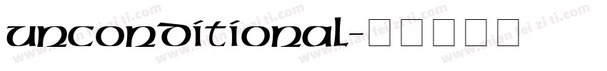 unconditional字体转换