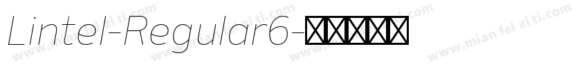 Lintel-Regular6字体转换