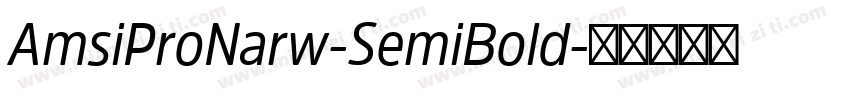 AmsiProNarw-SemiBold字体转换