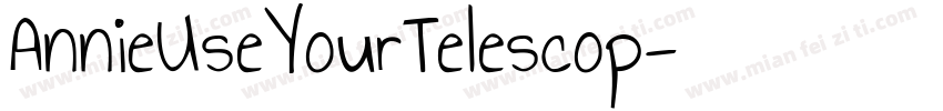 AnnieUseYourTelescop字体转换