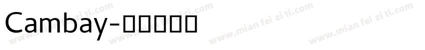 Cambay字体转换
