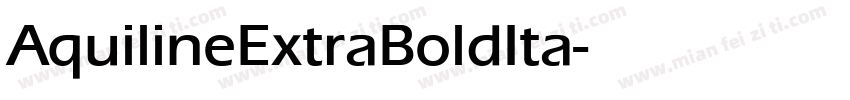 AquilineExtraBoldIta字体转换