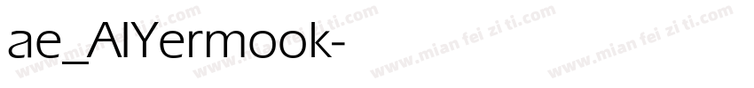 ae_AIYermook字体转换