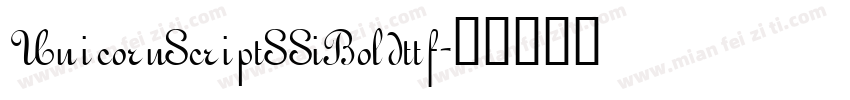 UnicornScriptSSiBoldttf字体转换