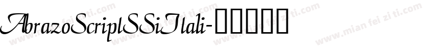 AbrazoScriptSSiItali字体转换