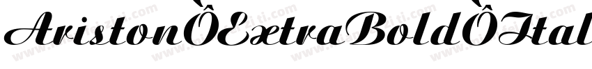 Ariston-ExtraBold-Italic字体转换