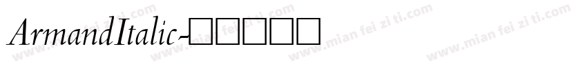ArmandItalic字体转换