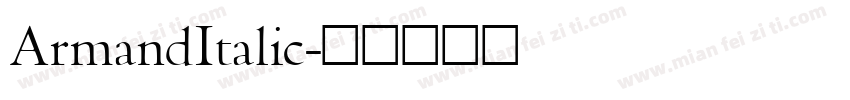 ArmandItalic字体转换