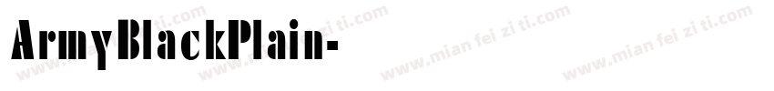 ArmyBlackPlain字体转换