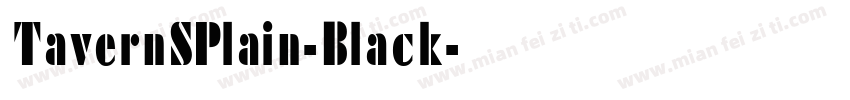 TavernSPlain-Black字体转换