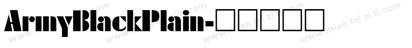 ArmyBlackPlain字体转换