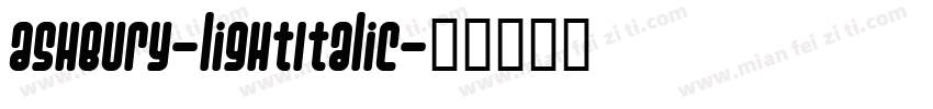 Ashbury-LightItalic字体转换