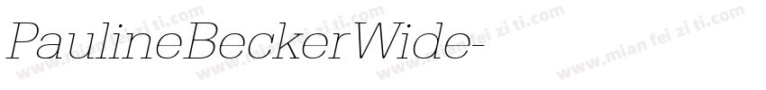 PaulineBeckerWide字体转换