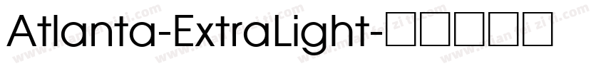 Atlanta-ExtraLight字体转换
