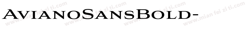 AvianoSansBold字体转换