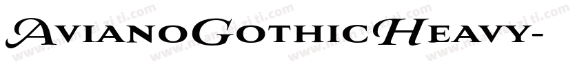 AvianoGothicHeavy字体转换