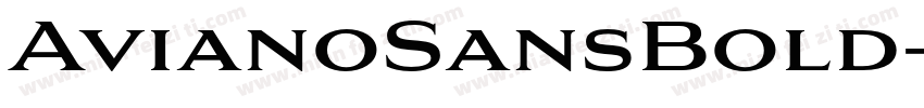 AvianoSansBold字体转换