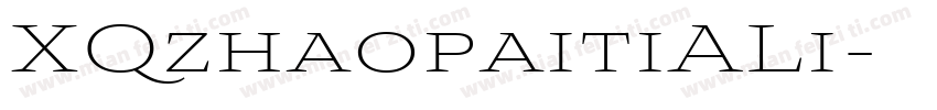 XQzhaopaitiALi字体转换