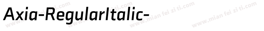 Axia-RegularItalic字体转换