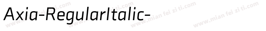 Axia-RegularItalic字体转换