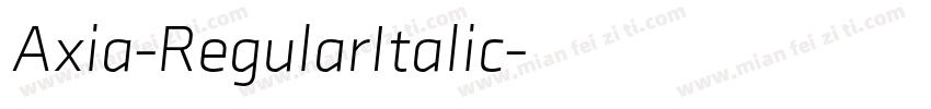 Axia-RegularItalic字体转换