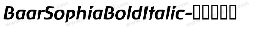 BaarSophiaBoldItalic字体转换
