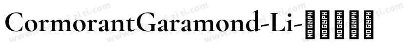 CormorantGaramond-Li字体转换
