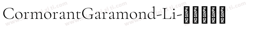 CormorantGaramond-Li字体转换