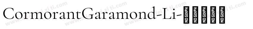 CormorantGaramond-Li字体转换