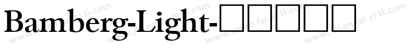 Bamberg-Light字体转换
