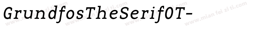 GrundfosTheSerifOT字体转换