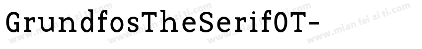 GrundfosTheSerifOT字体转换