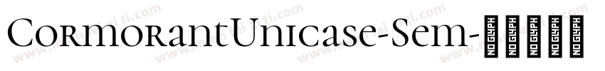 CormorantUnicase-Sem字体转换