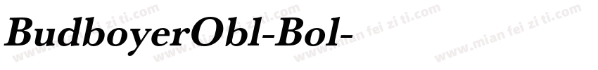 BudboyerObl-Bol字体转换
