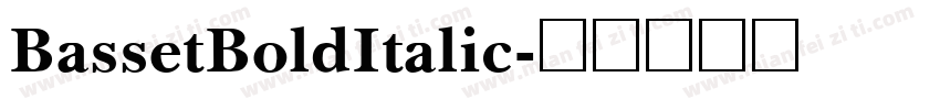 BassetBoldItalic字体转换