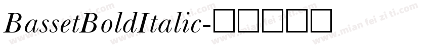 BassetBoldItalic字体转换