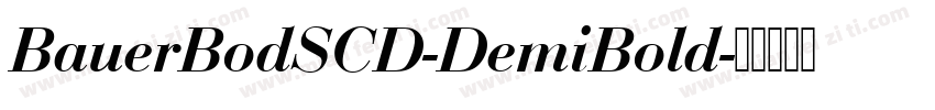 BauerBodSCD-DemiBold字体转换